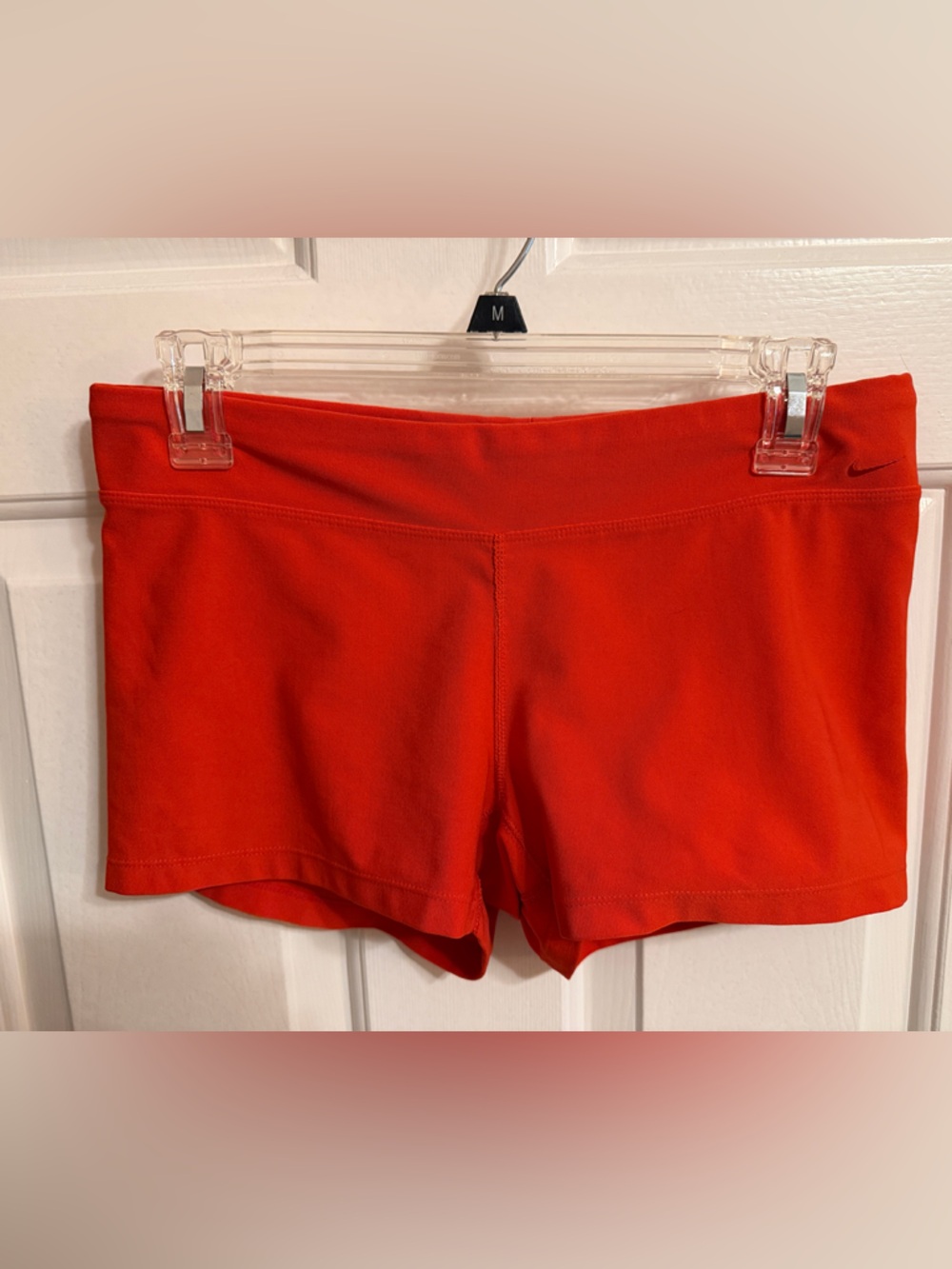 Women's Orange Nike Athletic Shorts - M